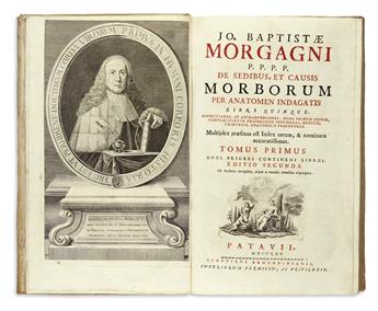 MORGAGNI, GIOVANNI BATTISTA.  De sedibus, et causis morborum per anatomen indagatis . . . Editio secunda.  2 vols.  1765